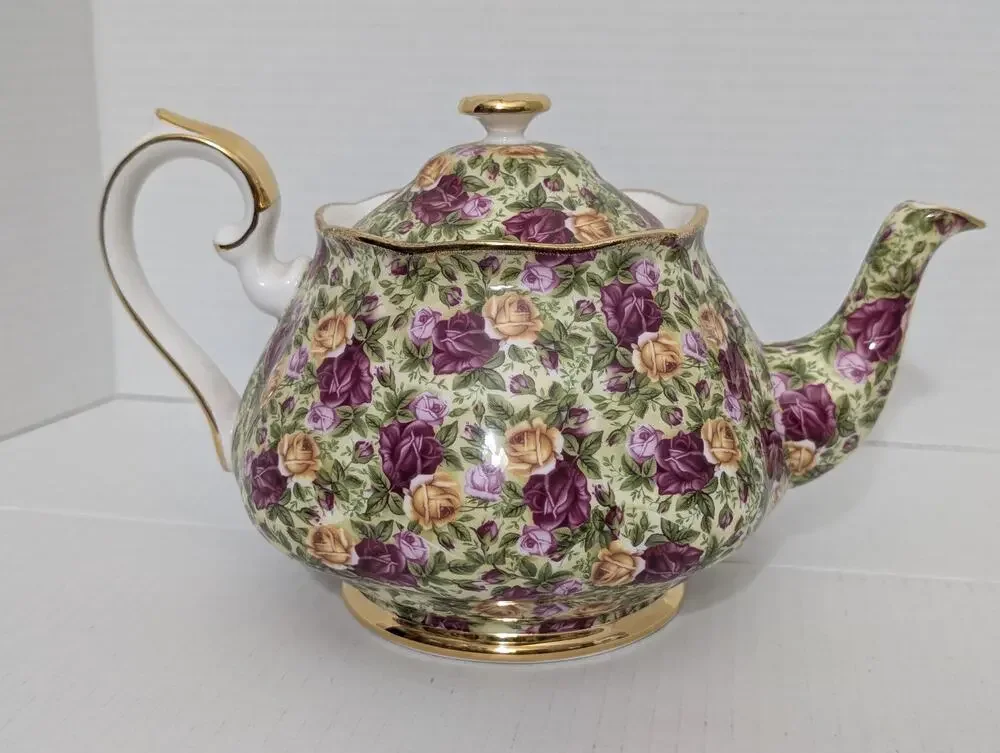Royal Albert Old Country Roses Chintz Teapot 1999 Bone China Floral